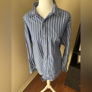 Polo Ralph Lauren Sport Blue and White Striped Shirt XL